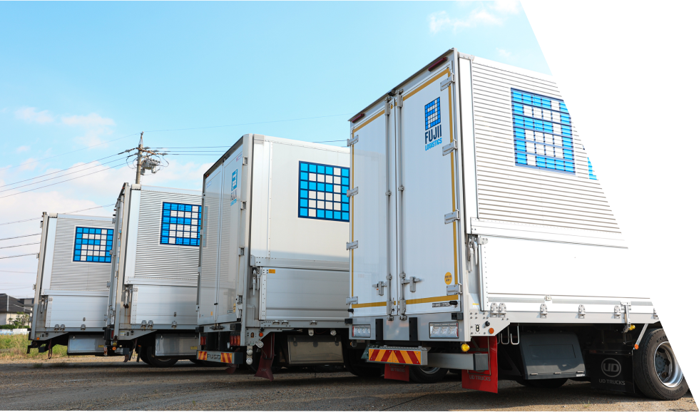 株式会社フジイロジスティックスのトラックに描かれたロゴ